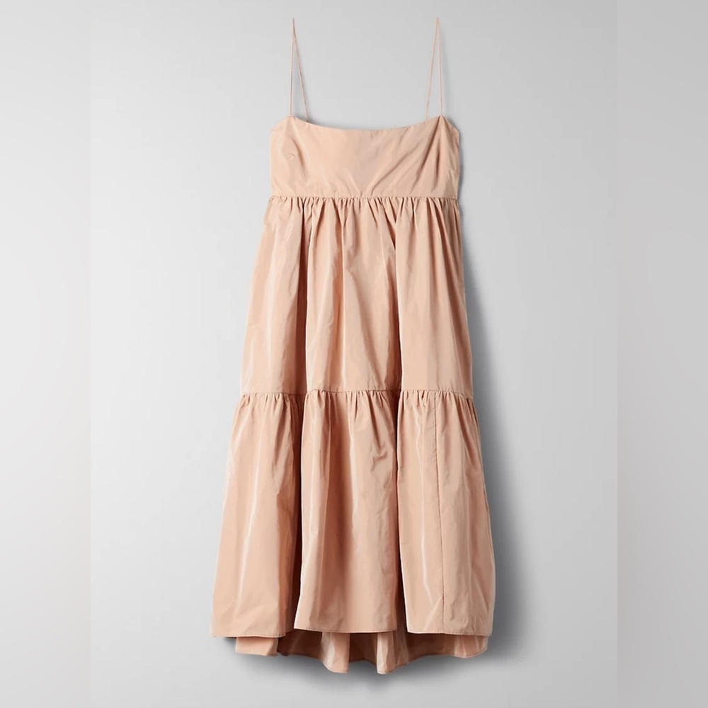 ARITZIA Wilfred Satire Taffeta Midi Dress